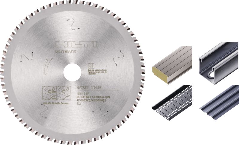 „X-Cut“ diskinio pjūklo diskas plonam plienui / nerūdijančiajam plienui Geriausių eksploatacinių savybių diskinio pjūklo diskas su kermeto pjovimo dantimis pjauna nerūdijantįjį plieną ir lakštinį metalą greičiau ir eksploatuojamas ilgiau