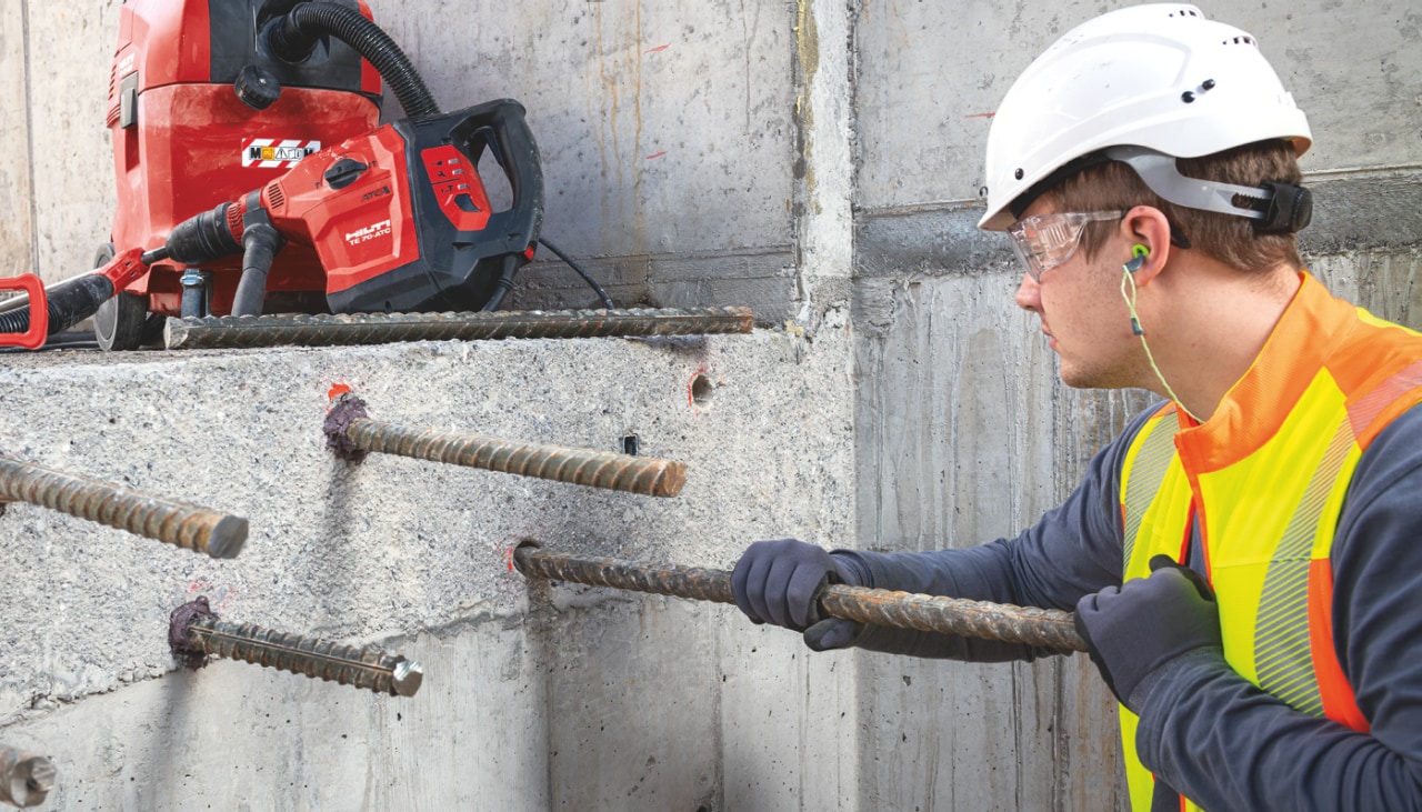Hilti sprendimai po armatūros montavimo apima viską - nuo projektavimo iki testavimo