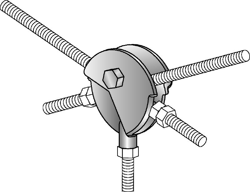 MQI-AV Galvanizuota jungiamoji galvutė. skirta paprastai prijungti srieginį strypą