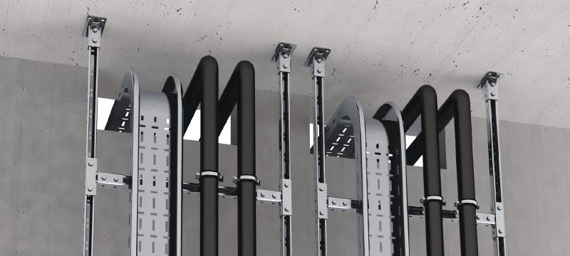 MT- FL „Fast-Lock“ kanalų veržlė su varžtu „Fast-Lock“ kanalų veržlė su varžtu, skirta pagrindo plokštėms ir jungtims prijungti prie statramsčių kanalų Aplikacijos 1