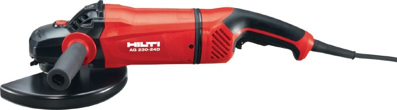 AG 230-24D kampinis šlifuoklis 2400 W kampinis šlifuoklis su avariniu jungikliu, sukamąja rankena ir ilgai eksploatuojamu angliniu šepetėliu, tinkamas iki 230 mm diskams
