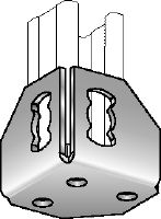 MQP-F pagrindo plokštė Karštai galvanizuota (HDG) bėgelio kojelė, skirta tvirtinti bėgelius prie įvairių pagrindo medžiagų