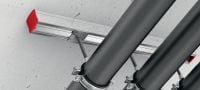 MQ-41-L statramsčio kanalas Galvanizuotas 41 mm aukščio MQ statramsčio kanalas, skirtas vidutiniškai apkrautoms konstrukcijoms Aplikacijos 1