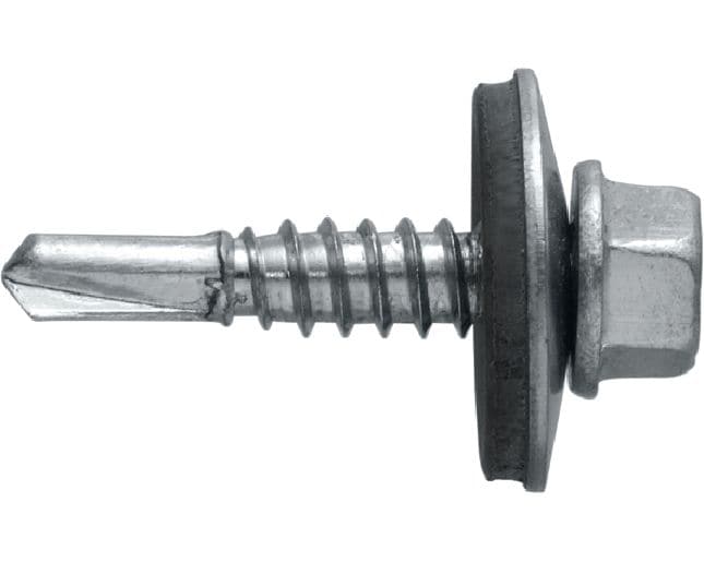 S-MD LS savaiminio gręžimo sraigtai skirti gręžti į metalą Savaiminio gręžimo sraigtas (A2 nerūdijančiojo plieno), su poveržle, skirtas ploną–vidutinio storumo metalą tvirtinti prie metalo (iki 4 mm)