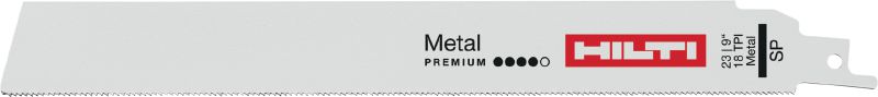 Plono metalo tiesinio pjūklo pjūkleliai (patvarūs) Aukštos klasės peilinio pjūklo pjūklelis, skirtas 1–4 mm metalui pjauti, pasižymintis ilgaamžiškumu