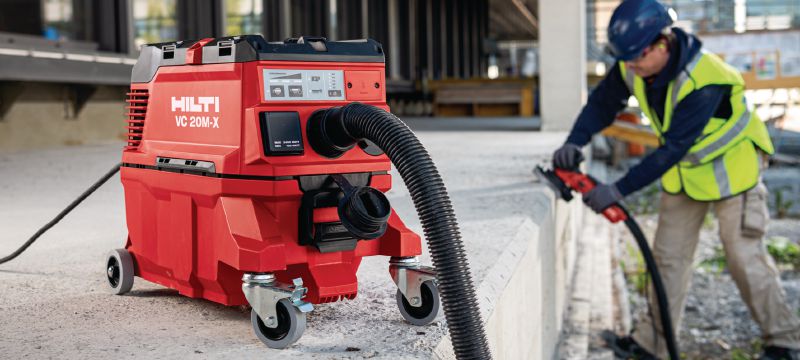 VC 20L-X L klasės dulkių ištrauktuvas Galingas dulkių trauktuvas, skirtas prijungimui su elektriniais įrankiais ir darbo vietos valymui (šlapiam ir sausam), 15 l bakas Aplikacijos 1