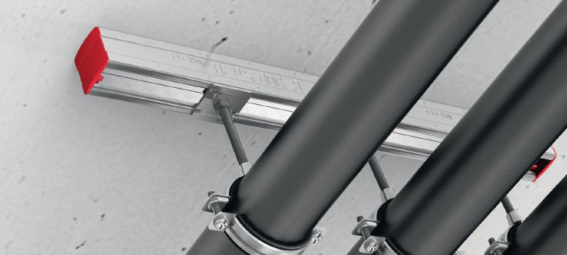 MQ-41-L statramsčio kanalas Galvanizuotas 41 mm aukščio MQ statramsčio kanalas, skirtas vidutiniškai apkrautoms konstrukcijoms Aplikacijos 1