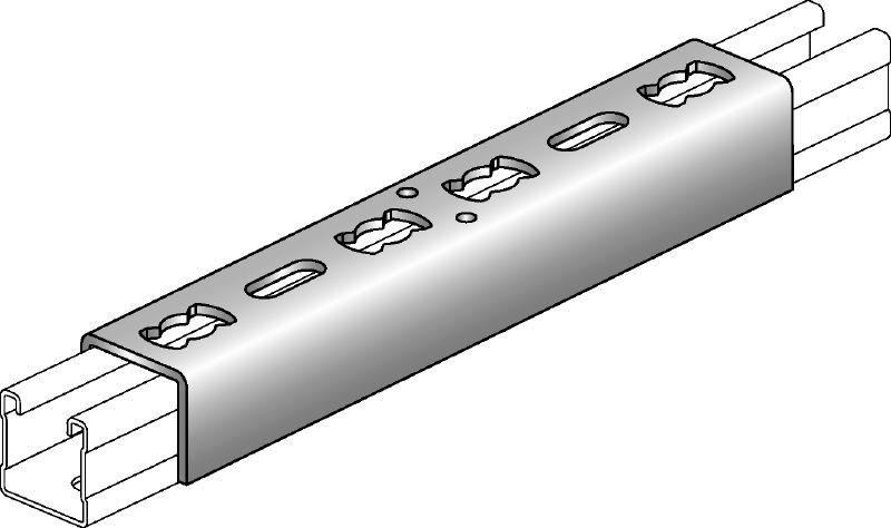 MQV bėgelių sąvarža Galvanizuota bėgelių jungtis, naudojama kaip išilginis plėstuvas MQ statramsčių bėgeliams