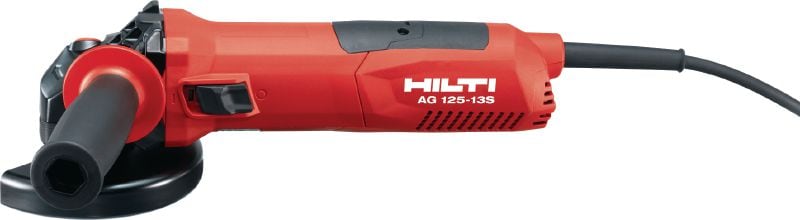 AG 125-13S kampinis šlifuoklis 1300 W kampinis šlifuoklis su ilgai eksploatuojamu angliniu šepetėliu, skirtas pjauti ir šlifuoti iki 125 mm diskais