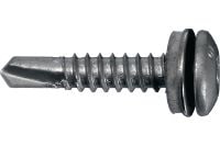 S-MS 33 PSS savaiminio gręžimo sraigtai skirti gręžti į metalą Savaiminio gręžimo varžtas apvalia galvute (A4 nerūdijančiojo plieno), su 12 mm poveržle, skirtas vidutinio storumo–storą metalą tvirtinti prie metalo (iki 5,5 mm)