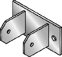 MIC-CU-MAH jungtis Karštai galvanizuota (HDG) jungtis, skirta tiesiogiai tvirtinti sijas prie betono, nuo 0° iki 180 laipsnių kampu