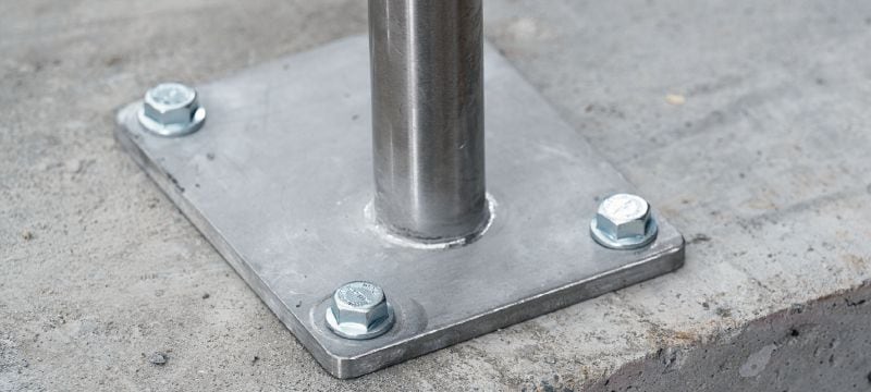HUS4-H betonsraigtis Itin našus sraigtinis inkaras su šešiakampe galvute, skirtas tvirtinti prie betono ir mūrinio (anglinio plieno) Aplikacijos 1