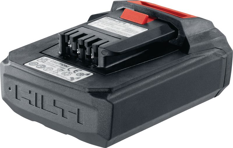 B 12-55 12 V akumuliatorius Kompaktiškas ir talpus 12 V 5,0 Ah ličio jonų akumuliatorius su patobulintais 21700 elementais, kad vieną kartą įkrovus būtų galima atlikti daugiau darbų