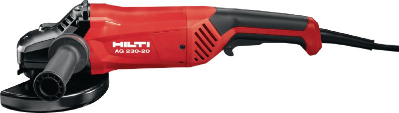 AG 230-20D kampinis šlifuoklis 2000 W kampinis šlifuoklis su avariniu jungikliu, skirtas metalui pjauti ir šlifuoti iki 230 mm diskais