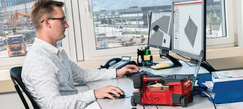 PS 300 „Ferroscan“ sistema Tikslus armatūros aptikimo betone detektorius, skirtas atliekant konstrukcinę analizę matuoti gylį ir numatyti dydį Aplikacijos 1