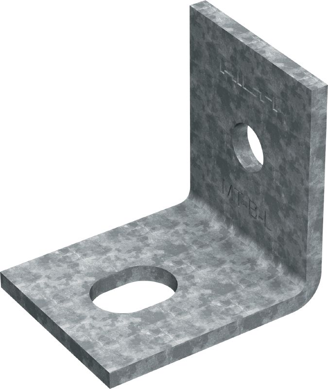 MT-B-L OC pagrindo plokštelė lengvoms apkrovoms Po pagrindu tvirtinama jungtis, skirta statramsčio bėgelių konstrukcijoms lengvoms apkrovoms inkaruoti prie betono ar plieno ir skirta naudoti lauke, esant mažai taršai