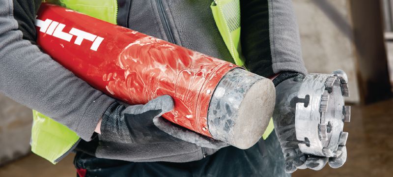 SPX-H abrazyvinis deimantinės gręžimo karūnos modulis Aukščiausios klasės „X-Change“ modulis, skirtas didelės galios įrankiais (>2,5 kW) ir karūnomis gręžti labai abrazyvų betoną Aplikacijos 1