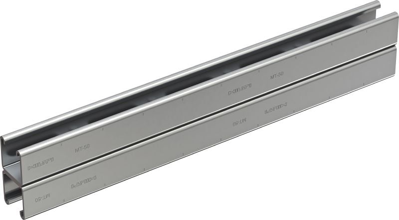 MT-50D dvigubas statramsčio bėgelis Atremtas dvigubas statramsčio bėgelis