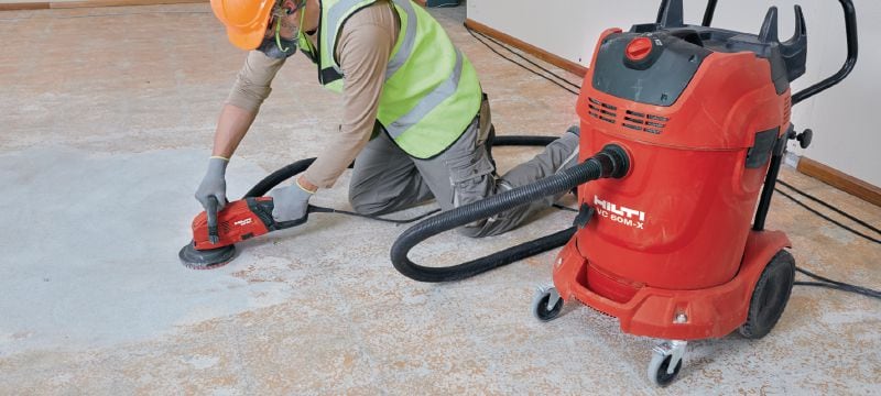 VC 60M-X M-klasės dulkių trauktuvas Itin galingas dulkių ištrauktuvas, skirtas prijungimui su elektriniais įrankiais ir darbo vietos valymui (šlapiam ir sausam), 60 l bakas Aplikacijos 1