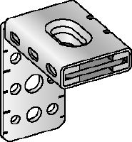 MVA-LC vėdinimo įrenginių atrama Galvanizuota ortakio atrama, skirta tvirtinti arba pakabinti ventiliuojamus ortakius