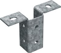 MT-B-T OC pagrindo plokštelė lengvoms apkrovoms Pagrindo jungtis, skirta statramsčio bėgelių konstrukcijoms lengvoms apkrovoms inkaruoti prie betono ar plieno ir skirta naudoti lauke, esant mažai taršai