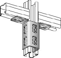 MQV-2/2 D bėgelių jungtis Galvanizuota lanksti bėgelių jungtis, skirta dvimatėms konstrukcijoms