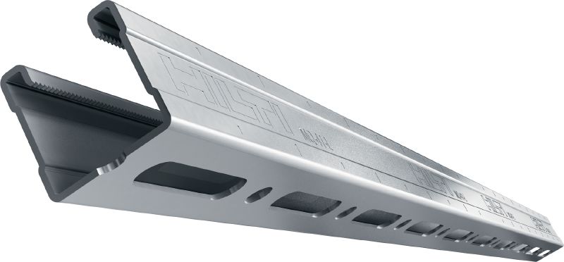 MQ-41-L statramsčio kanalas Galvanizuotas 41 mm aukščio MQ statramsčio kanalas, skirtas vidutiniškai apkrautoms konstrukcijoms