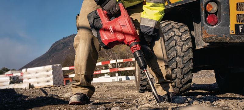 TE 60-22 akumuliatorinis perforatorius Akumuliatorinis „SDS Max“ (TE-Y) perforatorius su antivibracine ir aktyvia sukimo momento kontrolės sistemomis, skirtas sunkiems betono gręžimo ir kalimo darbams („Nuron“ akumuliatoriaus platforma) Aplikacijos 1