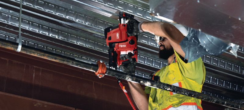 TE 4-22 akumuliatorinis perforatorius Kompaktiškas akumuliatorinis perforatorius „SDS Plus“ ir mūsų geriausias našumo ir svorio santykis, kad būtų galima gręžti viršuje („Nuron“ akumuliatoriaus platforma) Aplikacijos 1