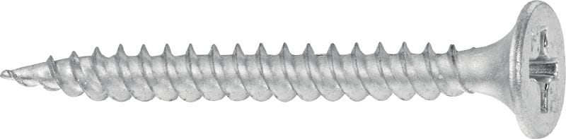 S-DS 01 Z gipskartonio sraigtai Vienas cinkuotas gipskartonio varžtas, pasižymintis didesniu atsparumu korozijai ir kurį galima greičiau įsukti, tvirtinant gipskartonio plokštes prie metalo