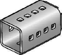 MIC-SC jungtis Karštai galvanizuota (HDG) jungtis, naudojama su MI pagrindo plokštėmis, kurios suteikia galimybę laisvai keisti sijos padėtį