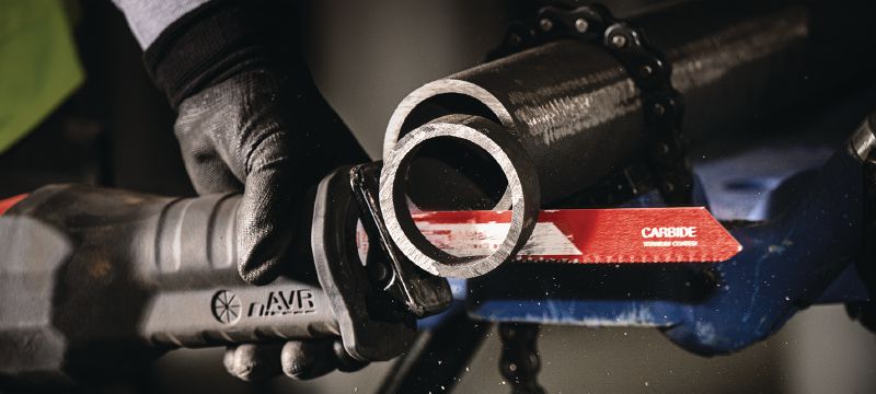 Storo metalo tiesinio pjūklo pjūklelis (padengtas titano karbido danga) Aukščiausios klasės titano danga dengtas tiesinio pjūklo pjūklelis, skirtas ketui, nerūdijančiajam plienui ir kitiems kietiems metalams, storesniems nei 5 mm, pjauti (3/16) Aplikacijos 1