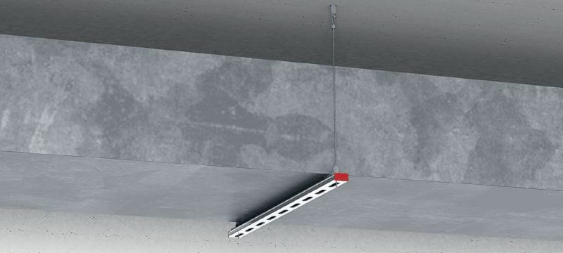 MW-CL kanalo užraktas Reguliuojamas kanalo užraktas, skirtas pritvirtinti stratramstį prie vielinio lyno surenkant trapeciją Aplikacijos 1