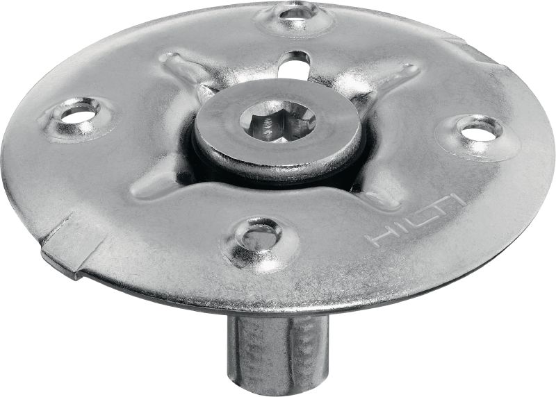 X-FCM-R grotelių tvirtinimo diskas (nerūdijančiojo plieno) Nerūdijančiojo plieno grotelių tvirtinimo diskas, skirtas grindų grotelėms tvirtinti sriegiuotais varžtais itin korozinėje aplinkoje