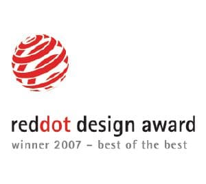                Šiam produktui buvo suteiktas „Red Dot Design“ apdovanojimas „Best of the Best“ (geriausias iš geriausių).            
