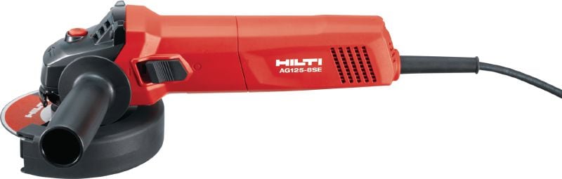 AG 125-SE kampinis šlifuoklis 800 W kompaktiškas kampinis šlifuoklis, skirtas pjauti ir šlifuoti (atliekant apdailos darbus) iki 125 mm diskais