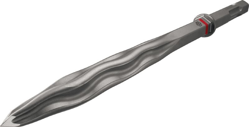 TE-HX SM smailieji kaltai Smailiojo kalto galvutės su daugiakampiu strypu, skirtos greitesniam betono ir mūro griovimui naudojant trečios kartos TE 3000 arba H28 griovimo įrankius su apspaudu