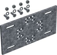 MT-P-G OC modulinė plokštelė Modulinė plokštelė, skirta naudoti montuojant modulines konstrukcijas ant konstrukcinio plieno – nereikia atlikti tiesioginio tvirtinimo