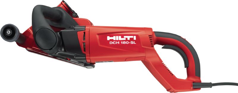 DCH 180-SL vagapjovė Sausojo tipo elektrinė rankose laikoma vagapjovė, kuria galima atlikti iki 60 mm gylio lygiagrečius pjūvius