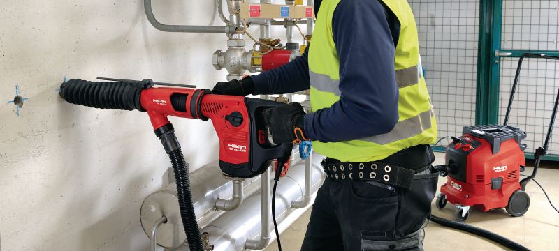 TE DRS-Y dulkių nusiurbimo sistema Dulkių nusiurbimo sistema, pritaikyta betono gręžimo ir kalimo darbams „Hilti SDS Max“ (TE-Y) perforatoriais Aplikacijos 1