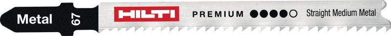 Bimetalo siaurapjūklio pjūkleliai metalui Bimetalo pjūkleliai, skirti pjauti 2,5–6 mm (1/8–1/4) storio metalinius lakštus ir profilius