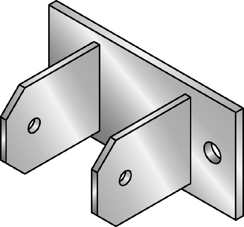 MIC-CU-MAH jungtis Karštai galvanizuota (HDG) jungtis, skirta tiesiogiai tvirtinti sijas prie betono, nuo 0° iki 180 laipsnių kampu